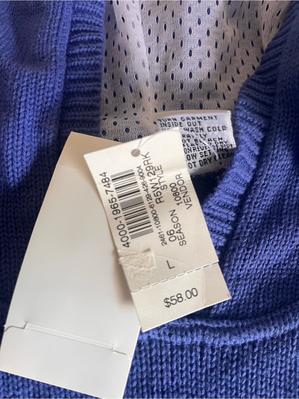 Armani Exchange Women’s Royal Blue Sleeveless Hooded Sweater - Picture 6 of 7